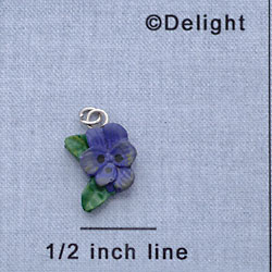 7301 - Flower Purple Bright - Resin Charm (12 per package)