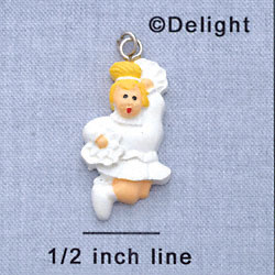 7310 - Cheerleader White - Resin Charm (12 per package)