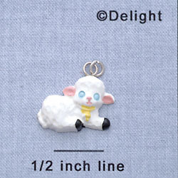 7604* - Lamb White - Resin Charm (Left & Right) (12 per package)