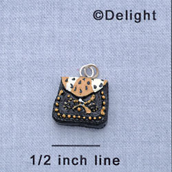 7651 - Purse Cheetah Print - Resin Charm (12 per package)