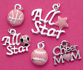 pink sport charms
