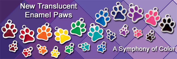 new translucent enamel paw charms