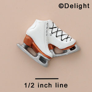 2227 - Ice Skate Pair White Medium - Resin Decoration (12 per package)